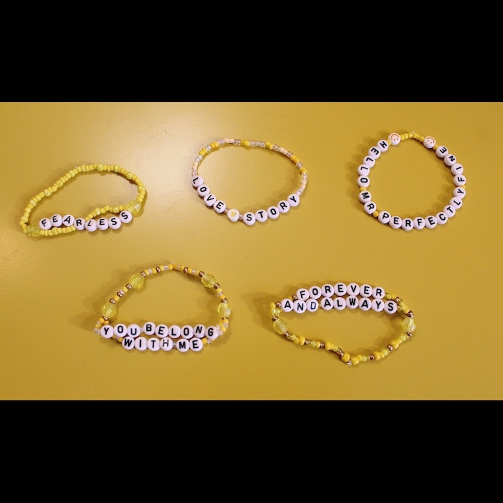 Taylor Swift Fearless Taylor’s Version Eras Tour Concert 5 pack bracelet set